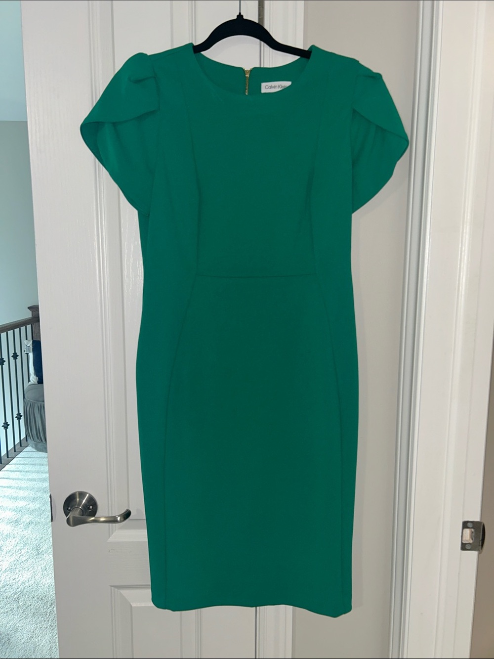 Calvin Klein Green Midi Sheath Dress
